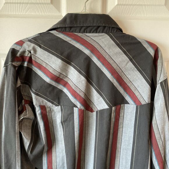Silver Spur Vintage Men’s Western Button Down Long Sleeve Shirt LT Striped - Picture 8 of 11
